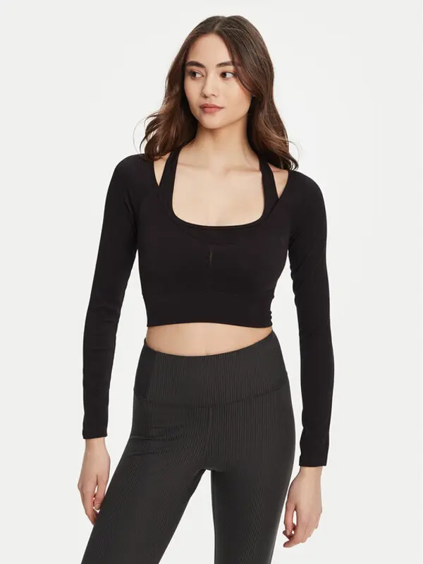 Guess Guess Majica V5YP06 Z3OA0 Crna Slim Fit