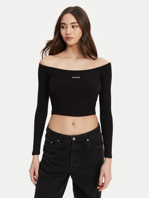 Guess Guess Majica V5YP07 K8RT2 Crna Regular Fit