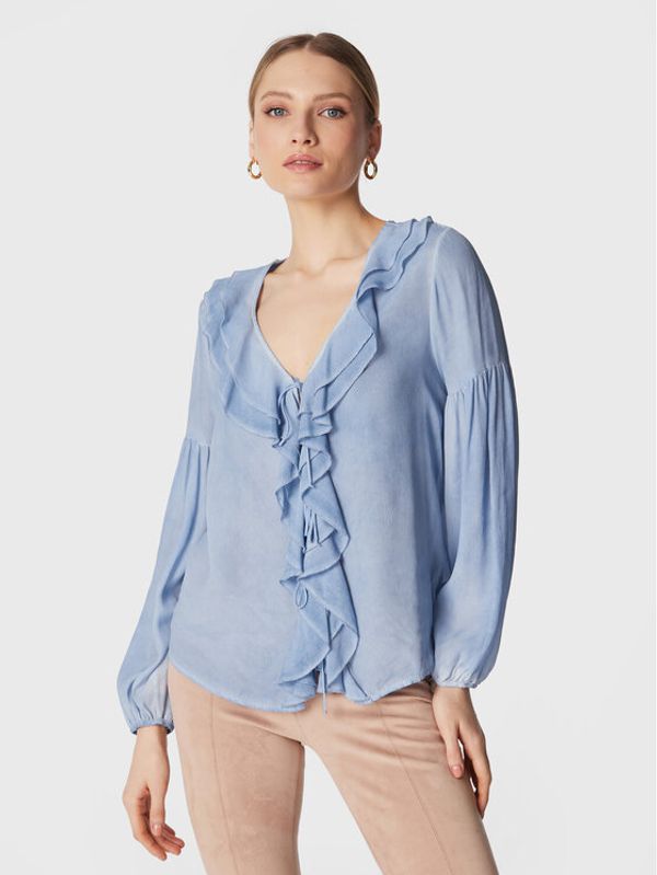 Guess Guess Majica W3RH58 WF5K0 Plava Regular Fit