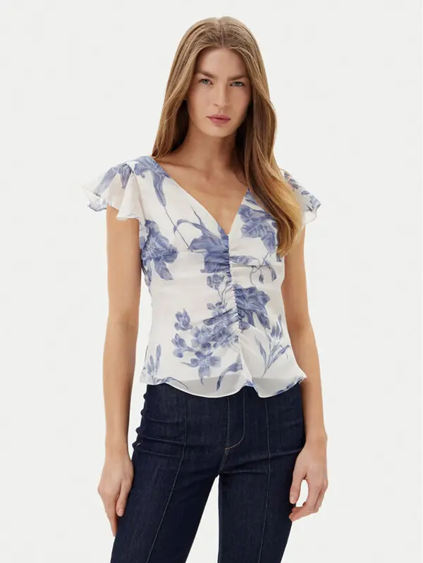 Guess Guess Majica W5GH86 WCWF2 Bijela Classic Fit