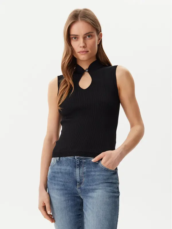 Guess Guess Majica W5GR10 Z3L10 Crna Regular Fit