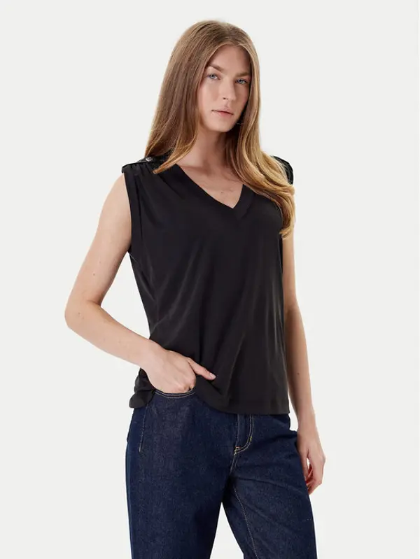 Guess Guess Majica W5YP52 KCYW2 Crna Regular Fit