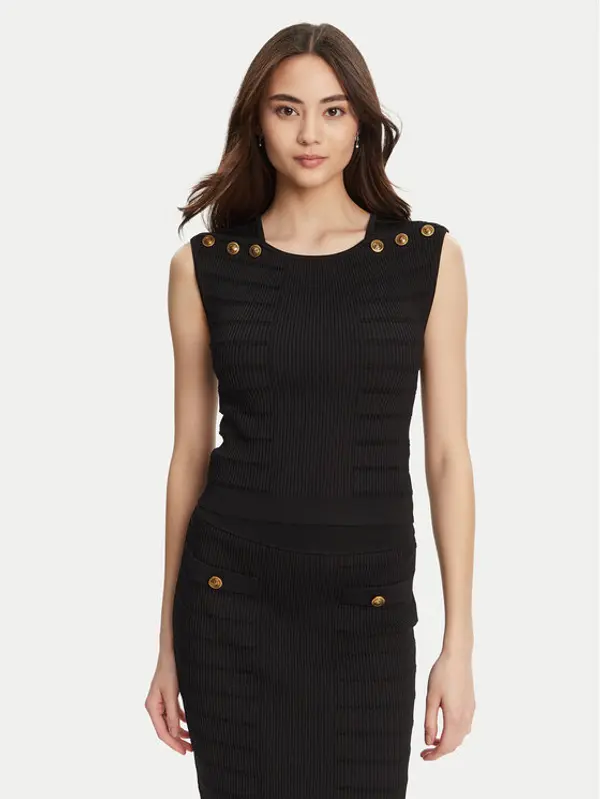 Guess Guess Majica W5YR12 Z0130 Crna Regular Fit