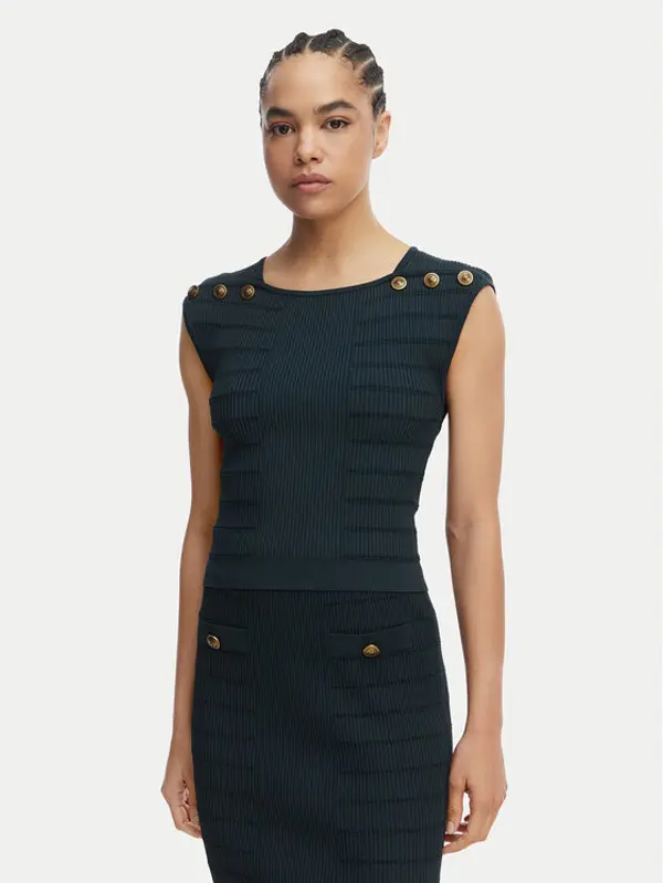 Guess Guess Majica W5YR12 Z0130 Zelena Regular Fit