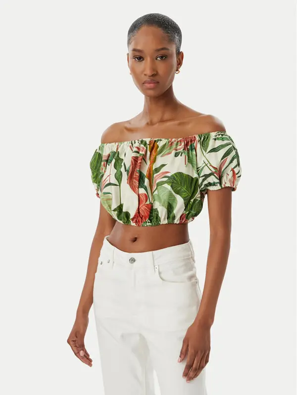 Guess Guess Majica W6GHA1 W2447 Zelena Regular Fit