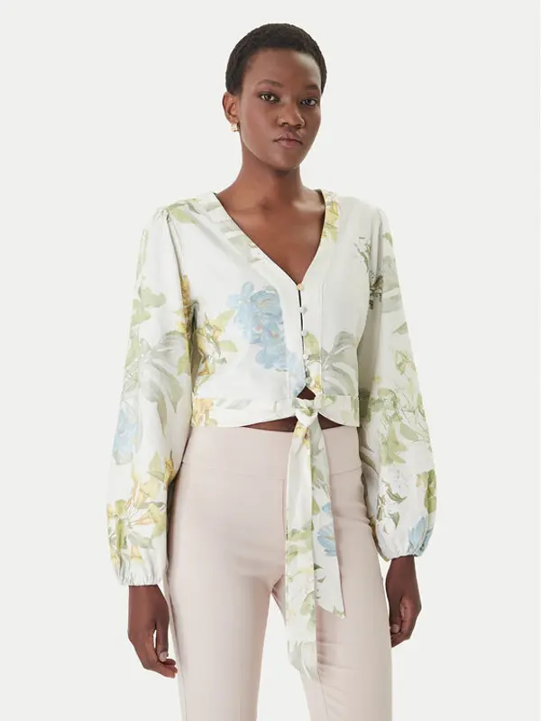 Guess Guess Majica W6GHA4 W2565 Krem Regular Fit