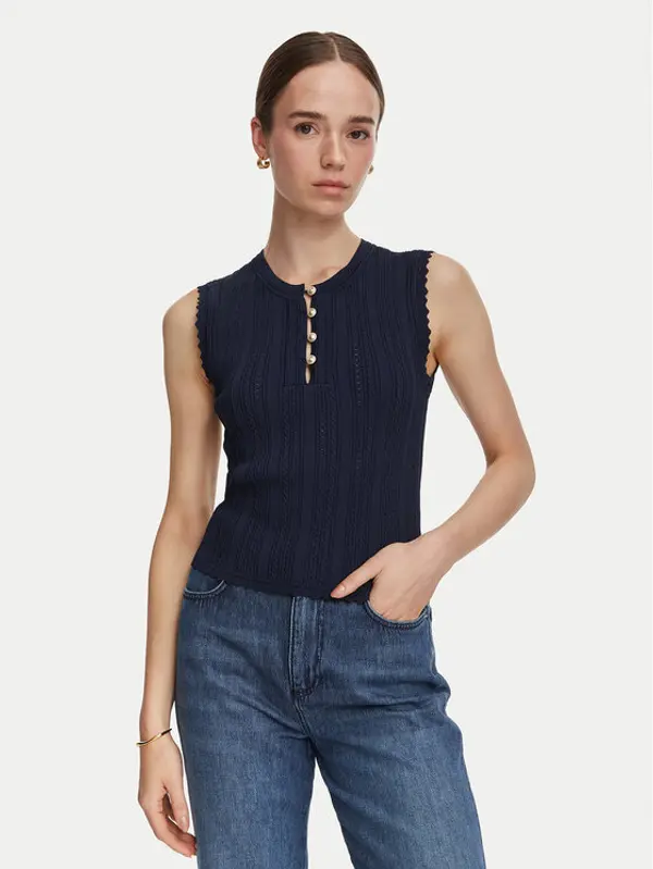 Guess Guess Majica W6YR24 Z0970 Tamnoplava Regular Fit