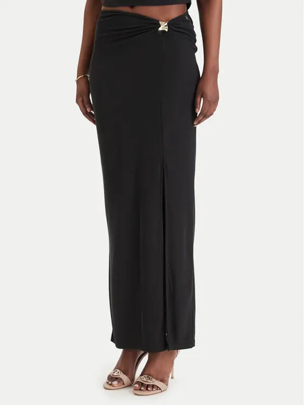 Guess Guess Maxi suknja W6GD15 K2936 Crna Slim Fit