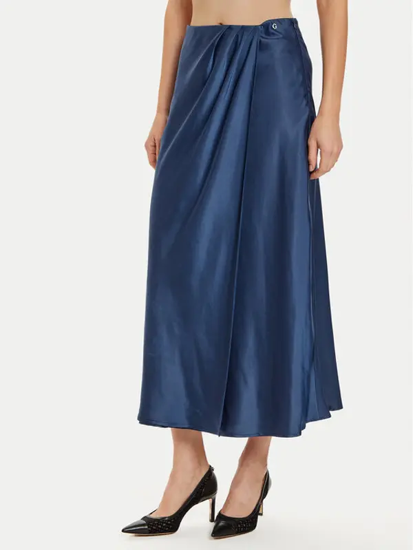 Guess Guess Midi suknja Anastasia W4BD56 WGIG2 Tamnoplava Regular Fit