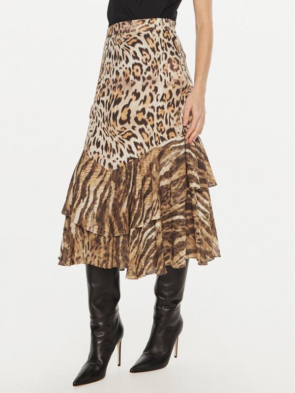 Guess Guess Midi suknja Chantal W4BD83 WGLA2 Smeđa Regular Fit