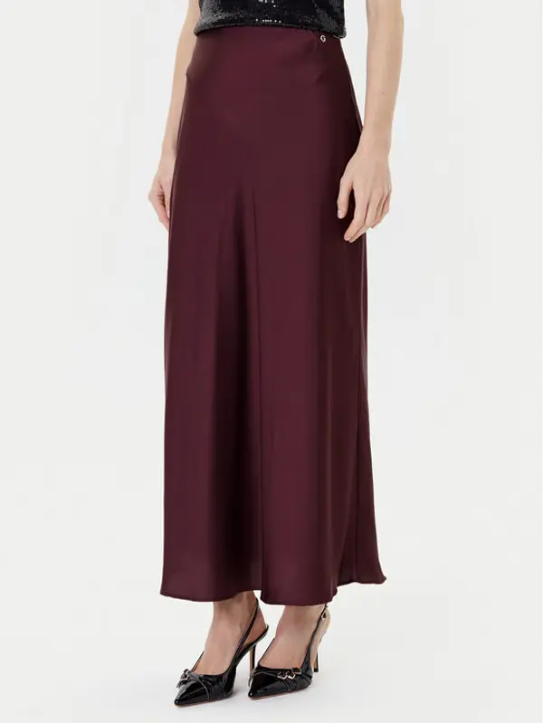 Guess Guess Midi suknja W5YD55 WF1T2 Tamnocrvena Regular Fit