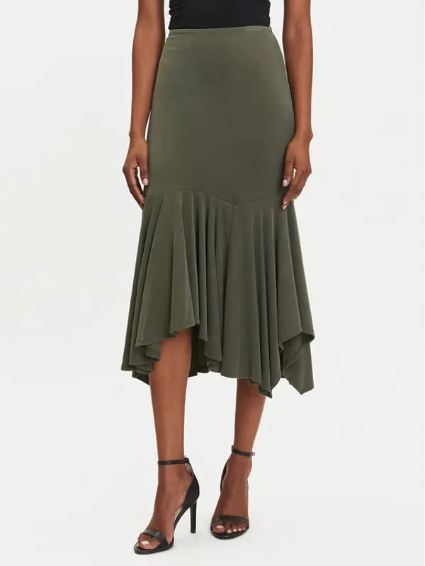 Guess Guess Midi suknja W5YD85 KCTB2 Zelena Regular Fit