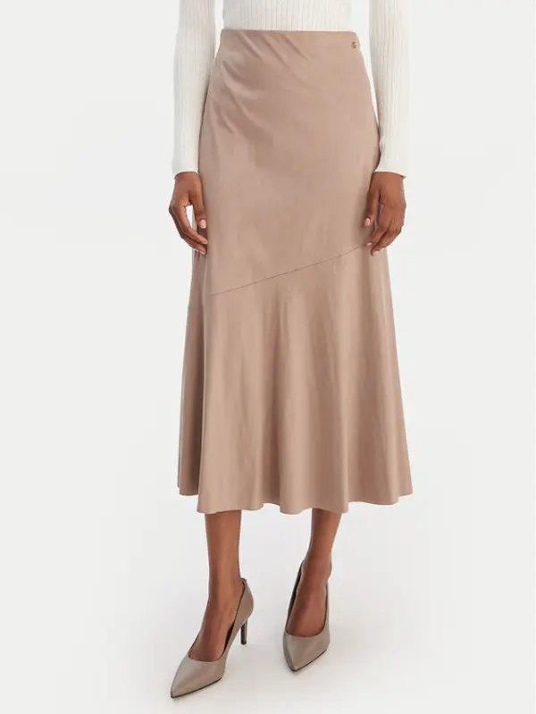 Guess Guess Midi suknja W6RD15 WJ472 Bež Regular Fit