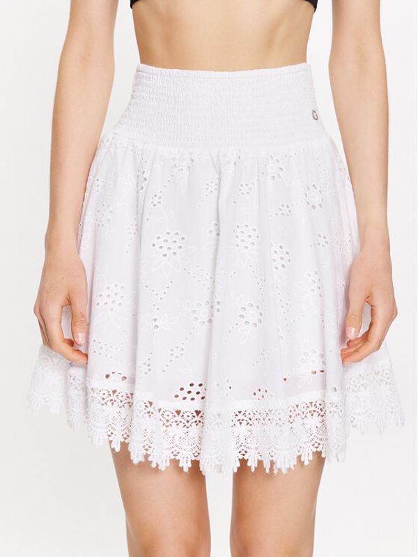 Guess Guess Mini suknja Peggy W3GD0I WFG40 Bijela Regular Fit