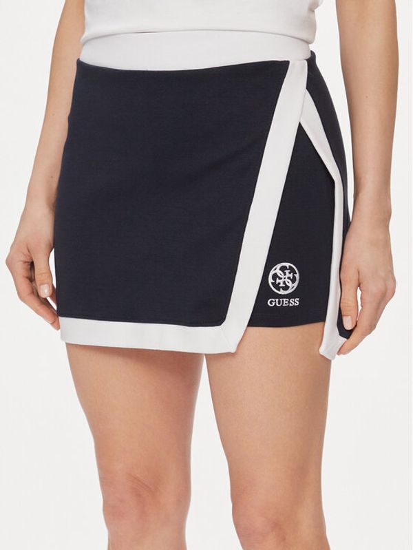 Guess Guess Mini suknja V4GD00 KBP41 Tamnoplava Slim Fit