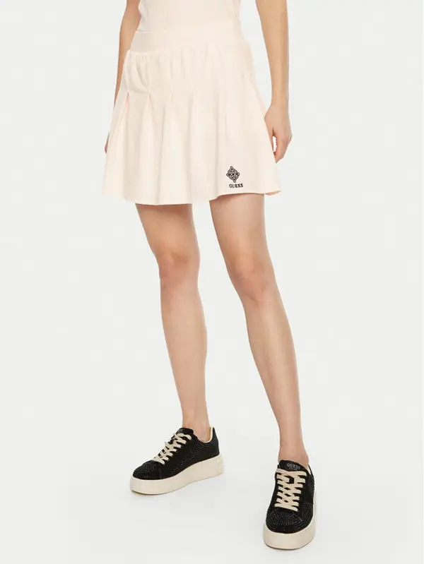 Guess Guess Mini suknja V5RD00 KCOK1 Krem Regular Fit