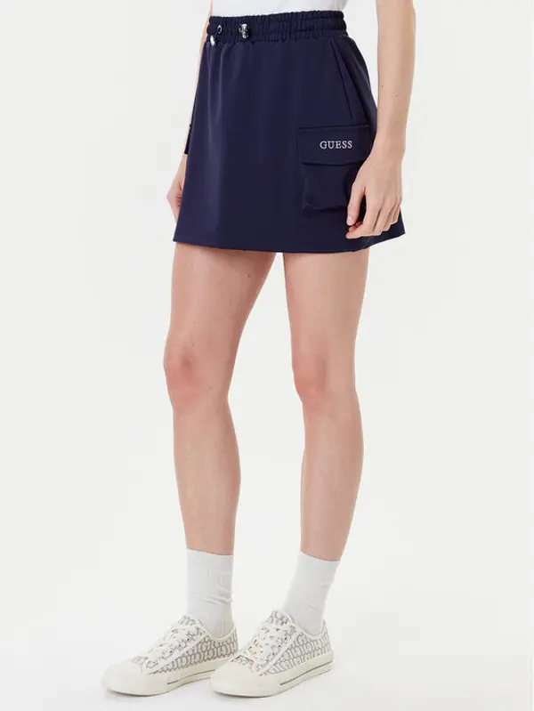 Guess Guess Mini suknja V5YD04 KCX42 Tamnoplava Regular Fit