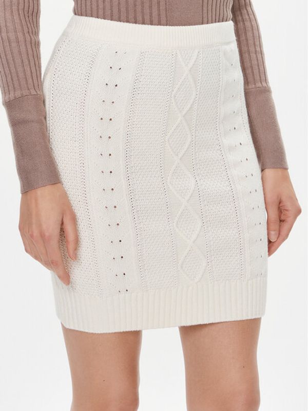 Guess Guess Mini suknja W4RD58 Z37L1 Écru Slim Fit