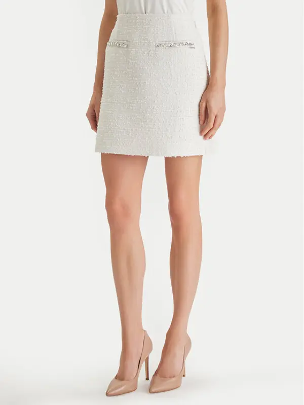Guess Guess Mini suknja W6RD56 WJ632 Écru Regular Fit