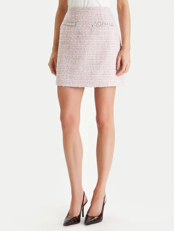 Guess Guess Mini suknja W6RD56 WJ632 Ružičasta Regular Fit