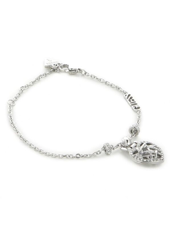 Guess Guess Narukvica Heart Cage JUBB03 100JW Srebrni premaz od rodija