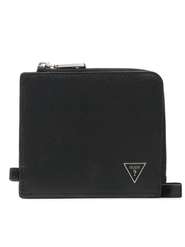 Guess Guess Novčanik za kovanice Certosa Saffiano Smart Slg SMECRS LEA82 Crna