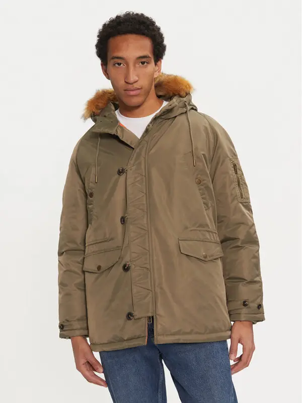 Guess Guess Parka M4BL22 WG932 Kaki Regular Fit