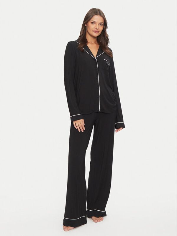 Guess Guess Pidžama Carlyn O4BX07 KCIN2 Crna Regular Fit