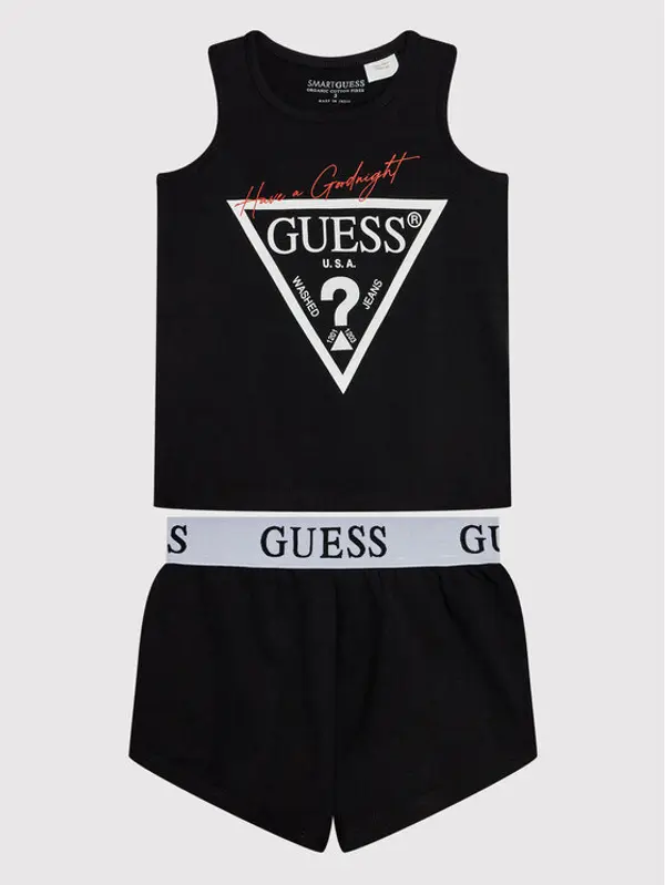 Guess Guess Pidžama J1BG00 J1311 Crna Regular Fit