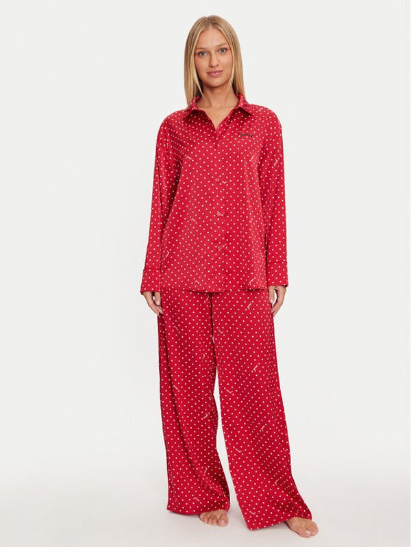 Guess Guess Pidžama O4BX16 WEFC2 Crvena Relaxed Fit
