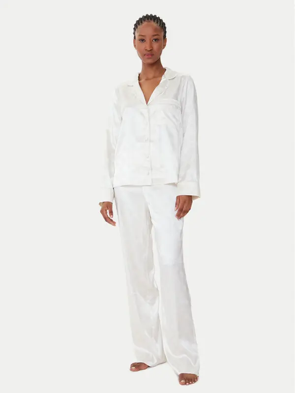 Guess Guess Pidžama O5BX05 W4732 Écru Regular Fit