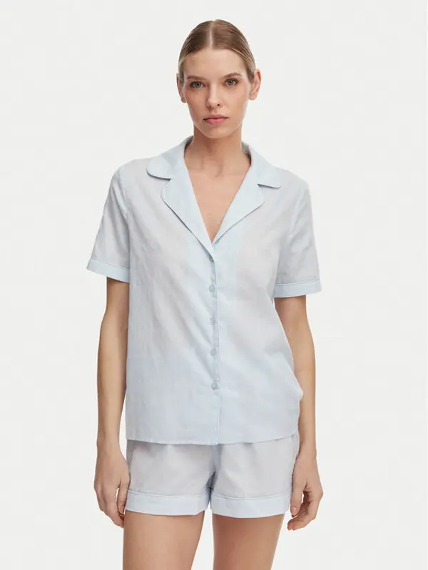 Guess Guess Pidžama O6GX00 WN011 Svijetlo plava Regular Fit