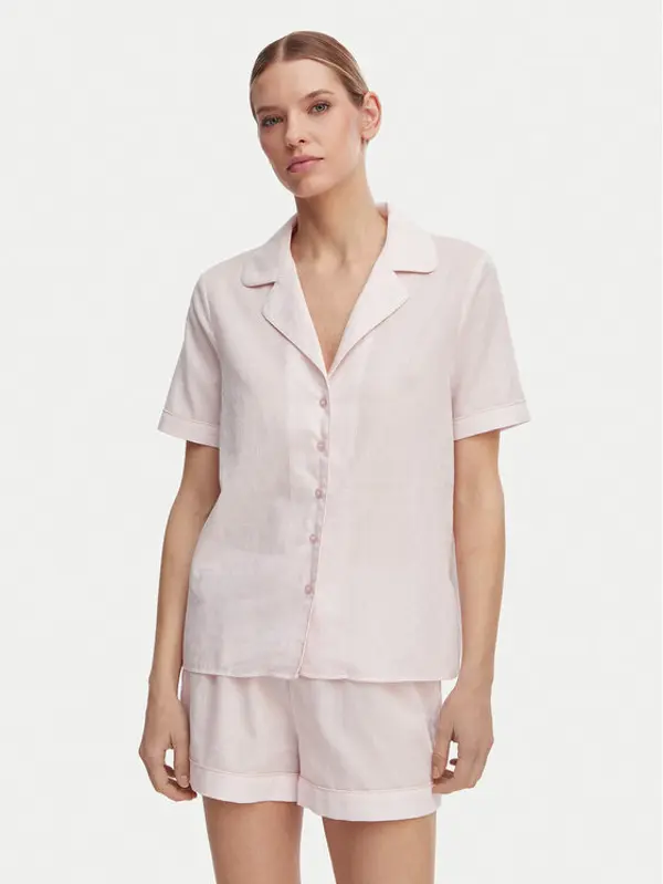 Guess Guess Pidžama O6GX00 WN011 Svijetlo roza Regular Fit