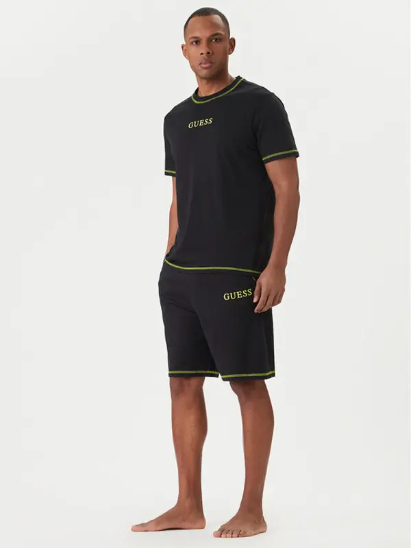 Guess Guess Pidžama U6GX03 KCAM1 Crna Regular Fit