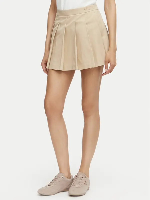 Guess Guess Plesirana suknja W6YD14 W2940 Crna Regular Fit