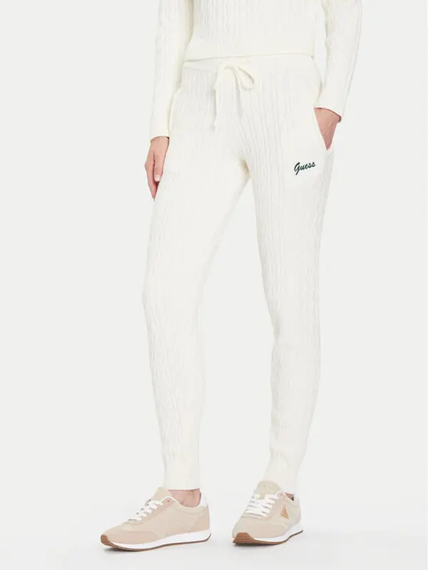 Guess Guess Pletene hlače V5BB20 Z0572 Écru Regular Fit
