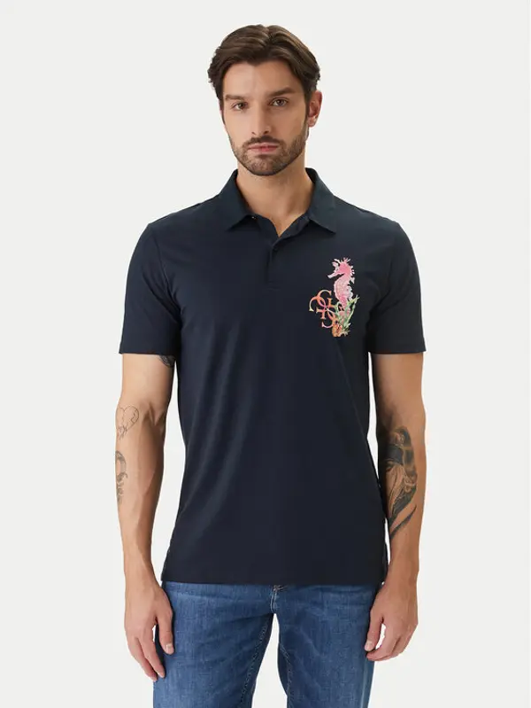 Guess Guess Polo F6GP01 K8FQ4 Tamnoplava Regular Fit