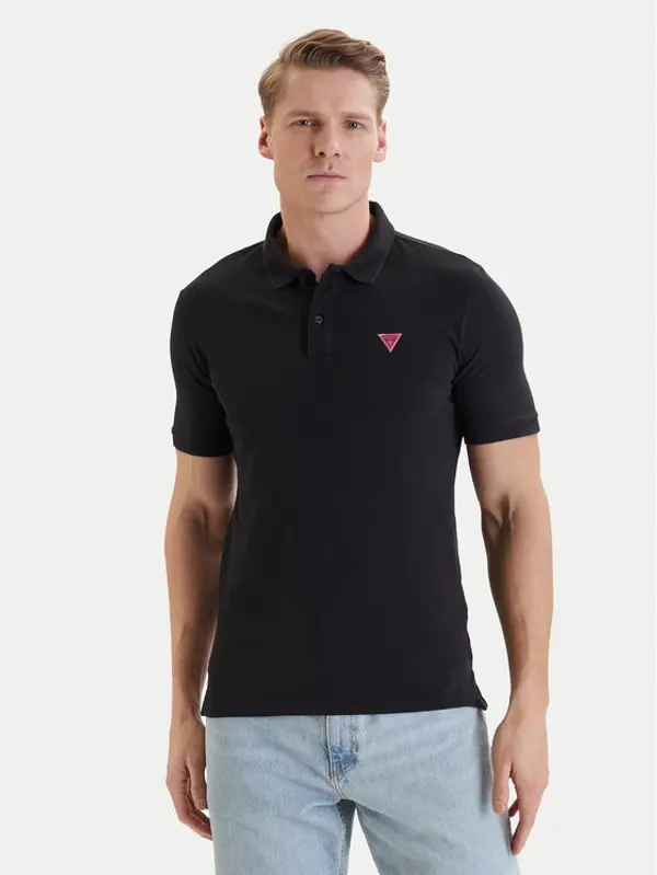 Guess Guess Polo F6GP03 K9WF1 Crna Slim Fit