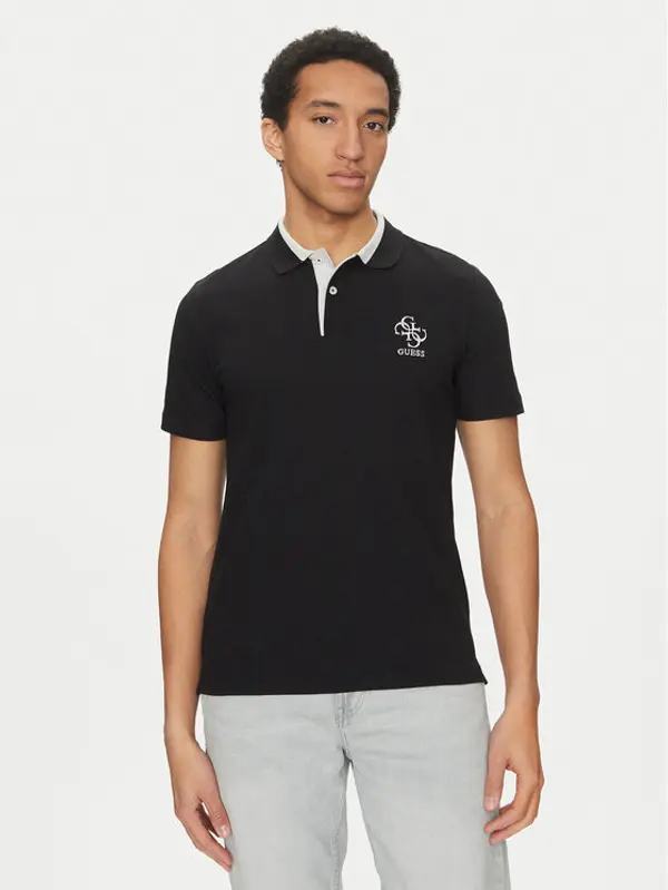 Guess Guess Polo M5GP60 K7O64 Crna Slim Fit
