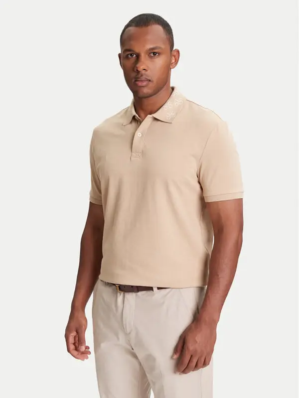 Guess Guess Polo M5YP34 KCJV1 Bež Regular Fit