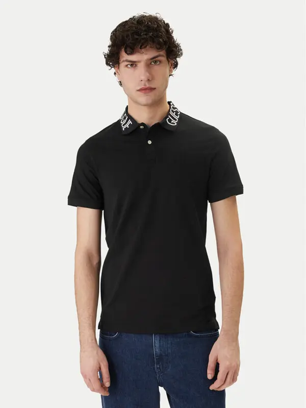 Guess Guess Polo M6GP66 K3070 Crna Slim Fit