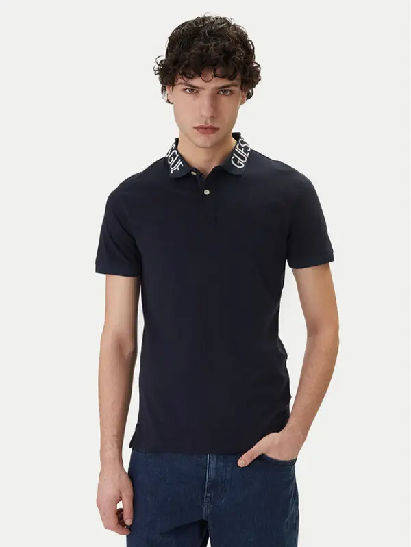 Guess Guess Polo M6GP66 K3070 Tamnoplava Slim Fit
