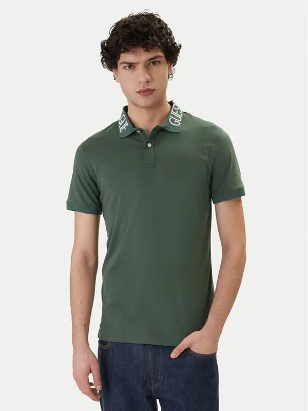 Guess Guess Polo M6GP66 K3070 Zelena Slim Fit