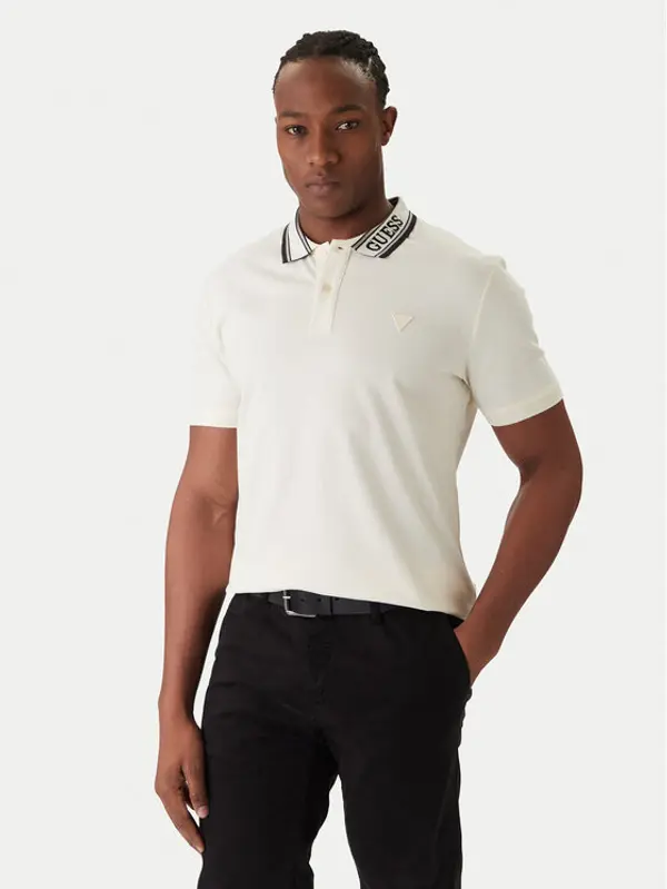 Guess Guess Polo M6RP60 K7O64 Écru Regular Fit