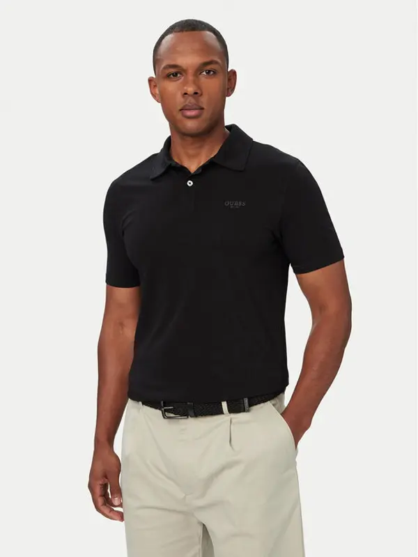 Guess Guess Polo M6YP07 K4104 Crna Slim Fit