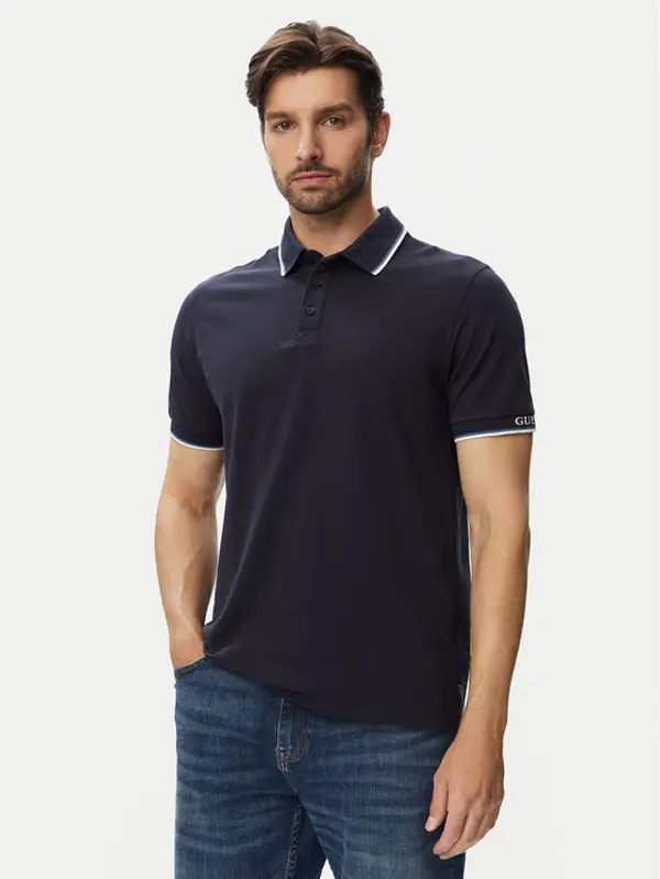 Guess Guess Polo M6YP28 K4475 Tamnoplava Slim Fit