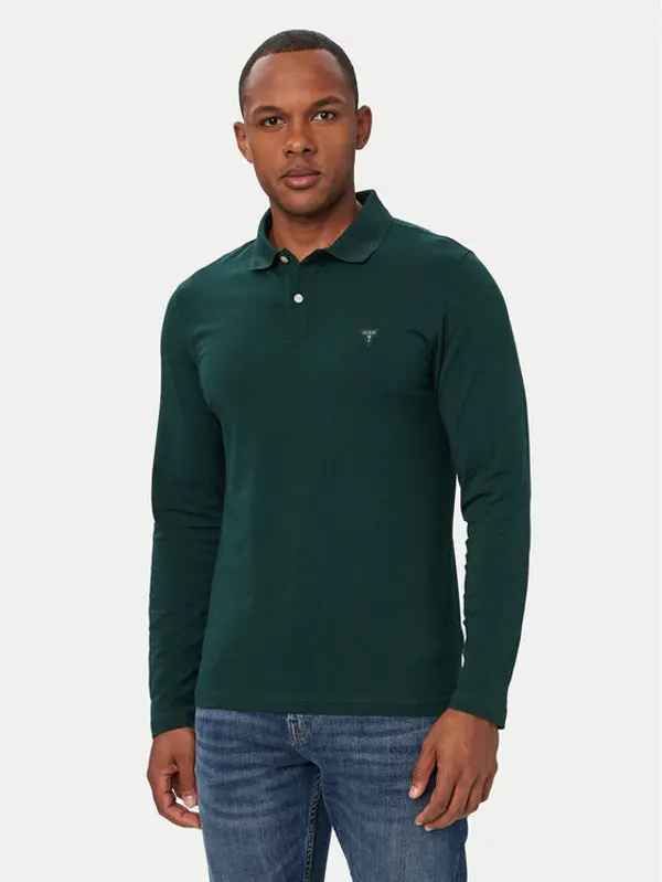 Guess Guess Polo M6YP36 K4395 Zelena Extra Slim Fit