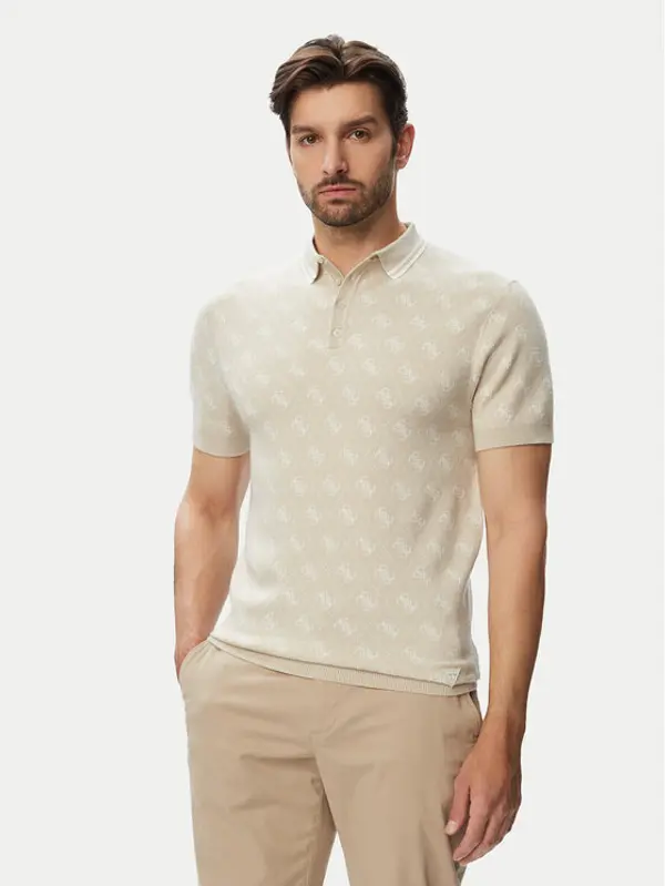Guess Guess Polo M6YR10 Z0915 Bež Regular Fit