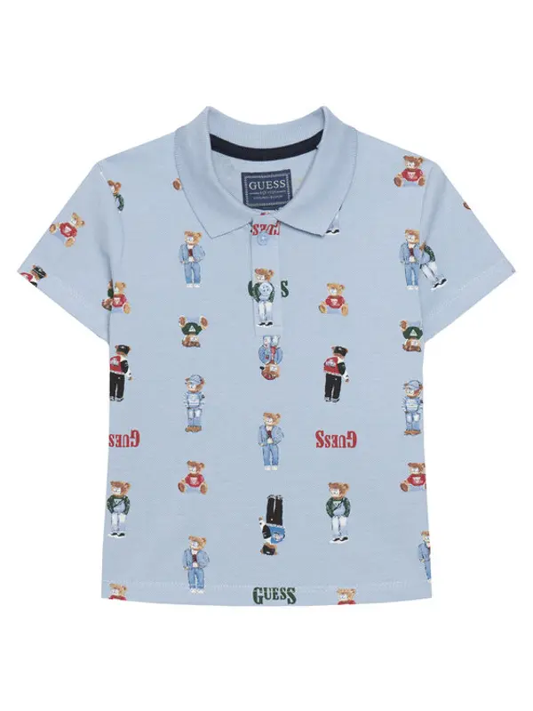 Guess Guess Polo N6RP01 KBV51 Svijetloplava Regular Fit