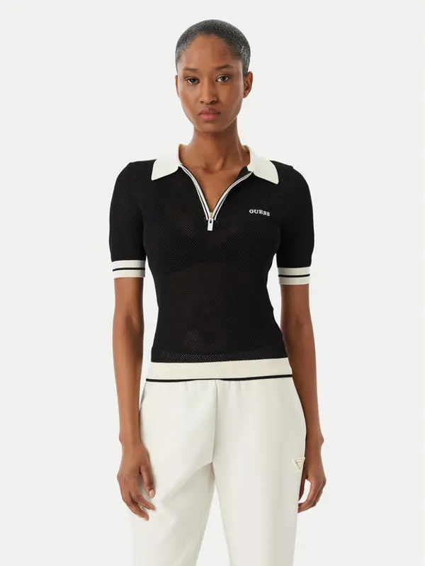 Guess Guess Polo V6GR04 Z0725 Crna Regular Fit